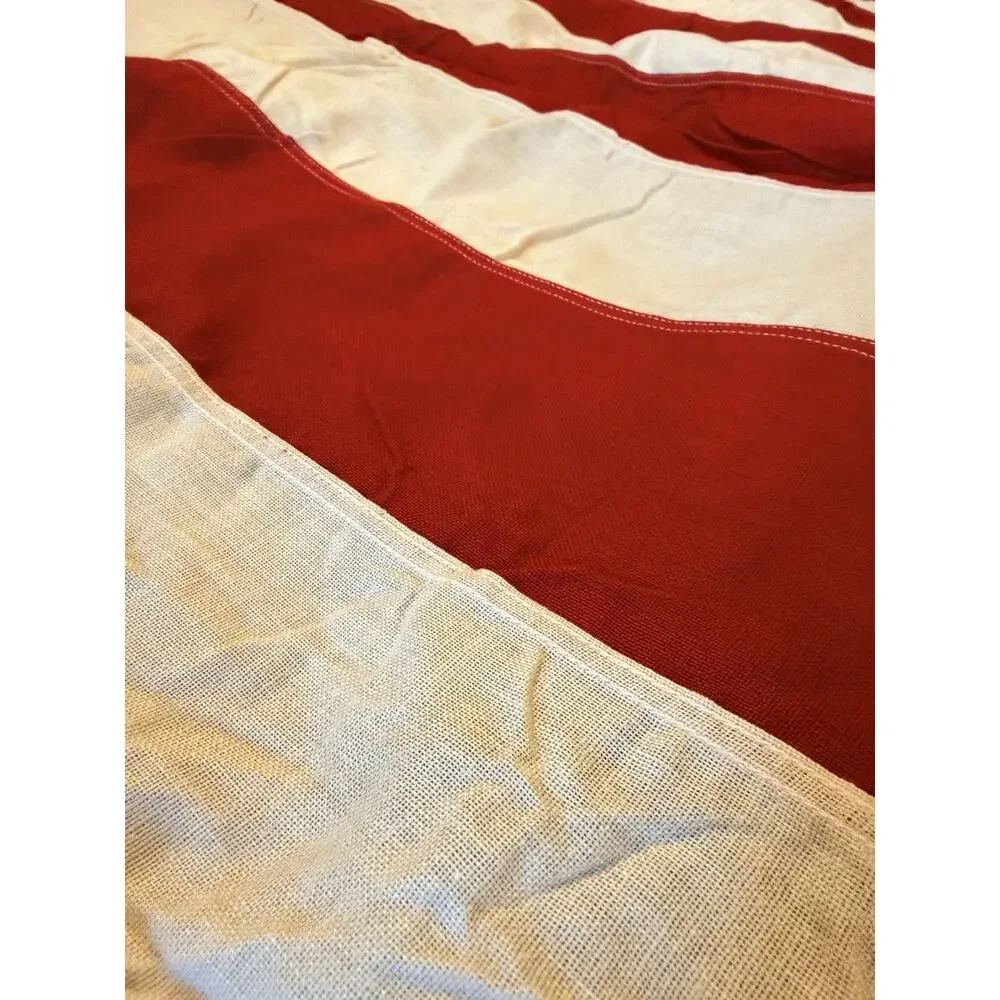 Vintage 48 Star Valley Forge American Flag 5x9.5 Sewn Stitched Stars Cotton WWII